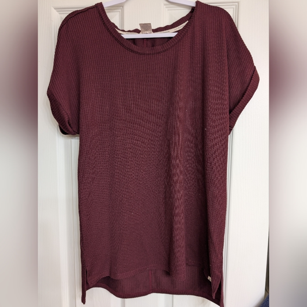 Women's Lucky Brand Burgundy Knit Top